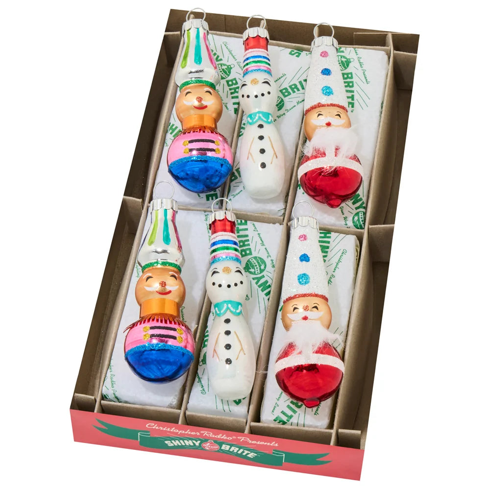 CHRISTMAS CONFETTI 6 COUNT 2.5" DECORATED FIGURES