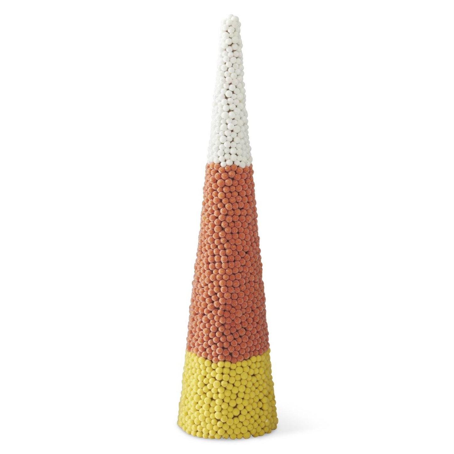 24.5" Beaded Candy Corn Colors Cone Tree