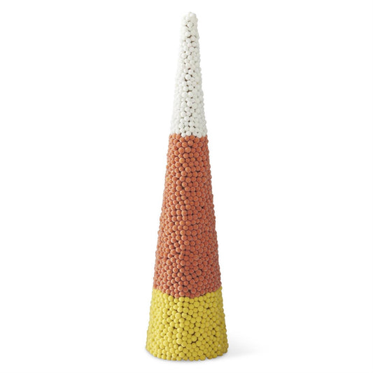 24.5" Beaded Candy Corn Colors Cone Tree