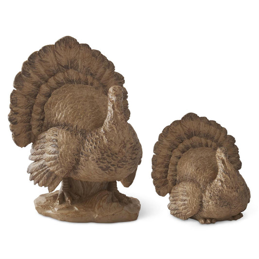 BROWN RESIN TURKEYS