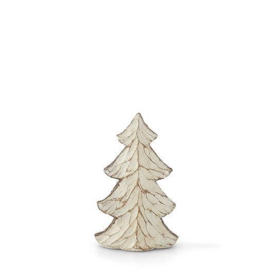 Carved Resin Wood-Look Christmas Trees