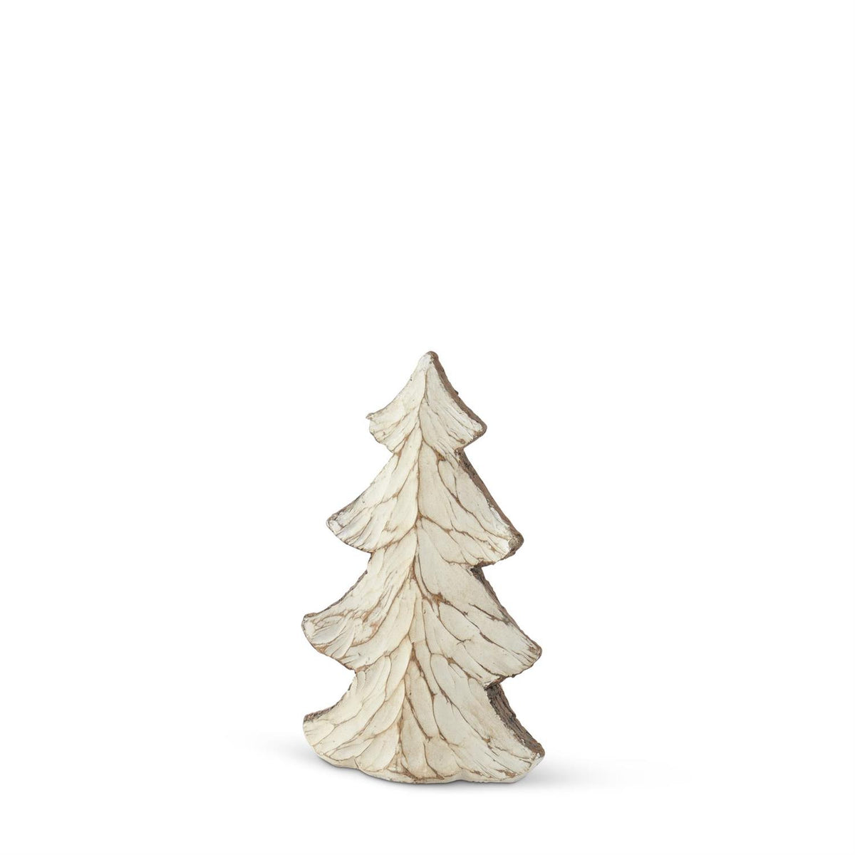 Carved Resin Wood-Look Christmas Trees