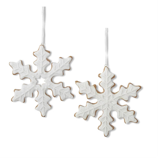 Gingerbread Snowflake Ornament w/White Frosting