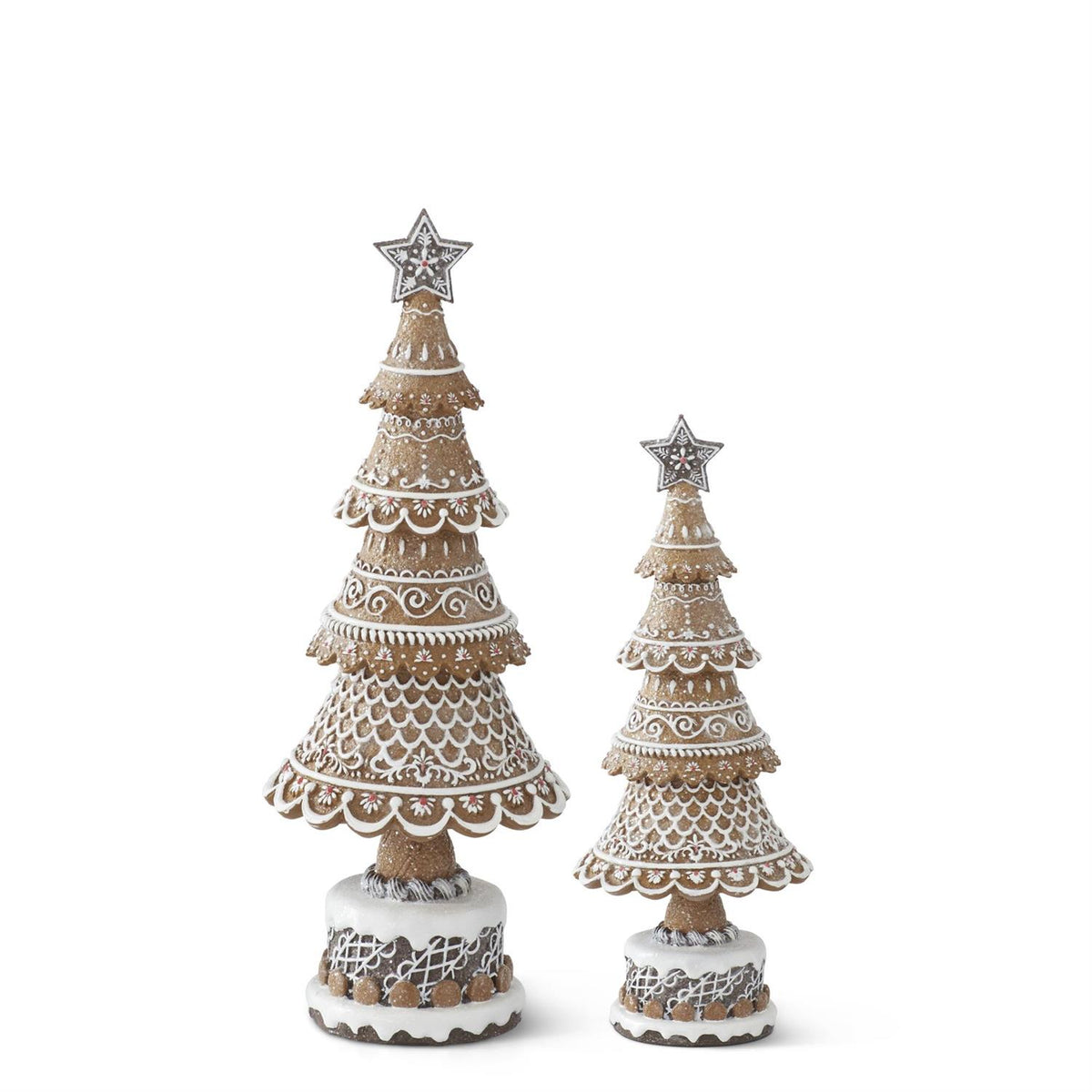 Glittered Resin Gingerbread Trees