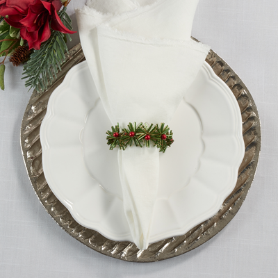 Beaded Flower Napkin Ring