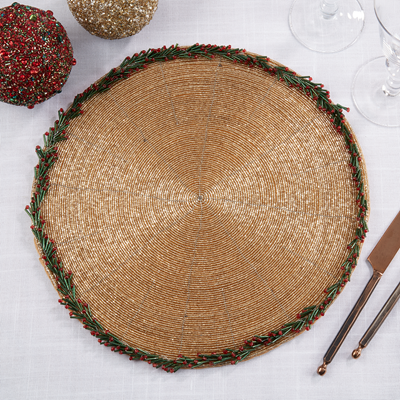 Beaded Wreath Border Placemat