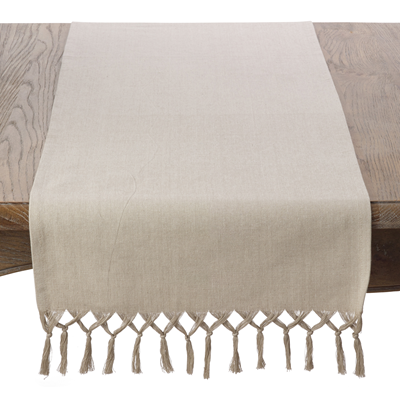Knotted Tassel Runner - Natural