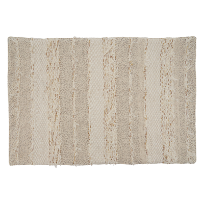 Fringe Stripe Placemat - Ivory