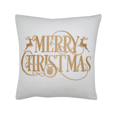Merry Christmas Pillow - Down Filled