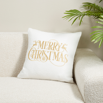 Merry Christmas Pillow - Down Filled