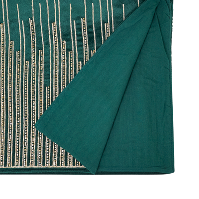 Velvet Beaded Lines Runner