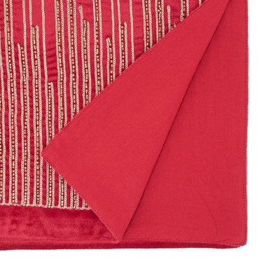 Velvet Beaded Lines Runner
