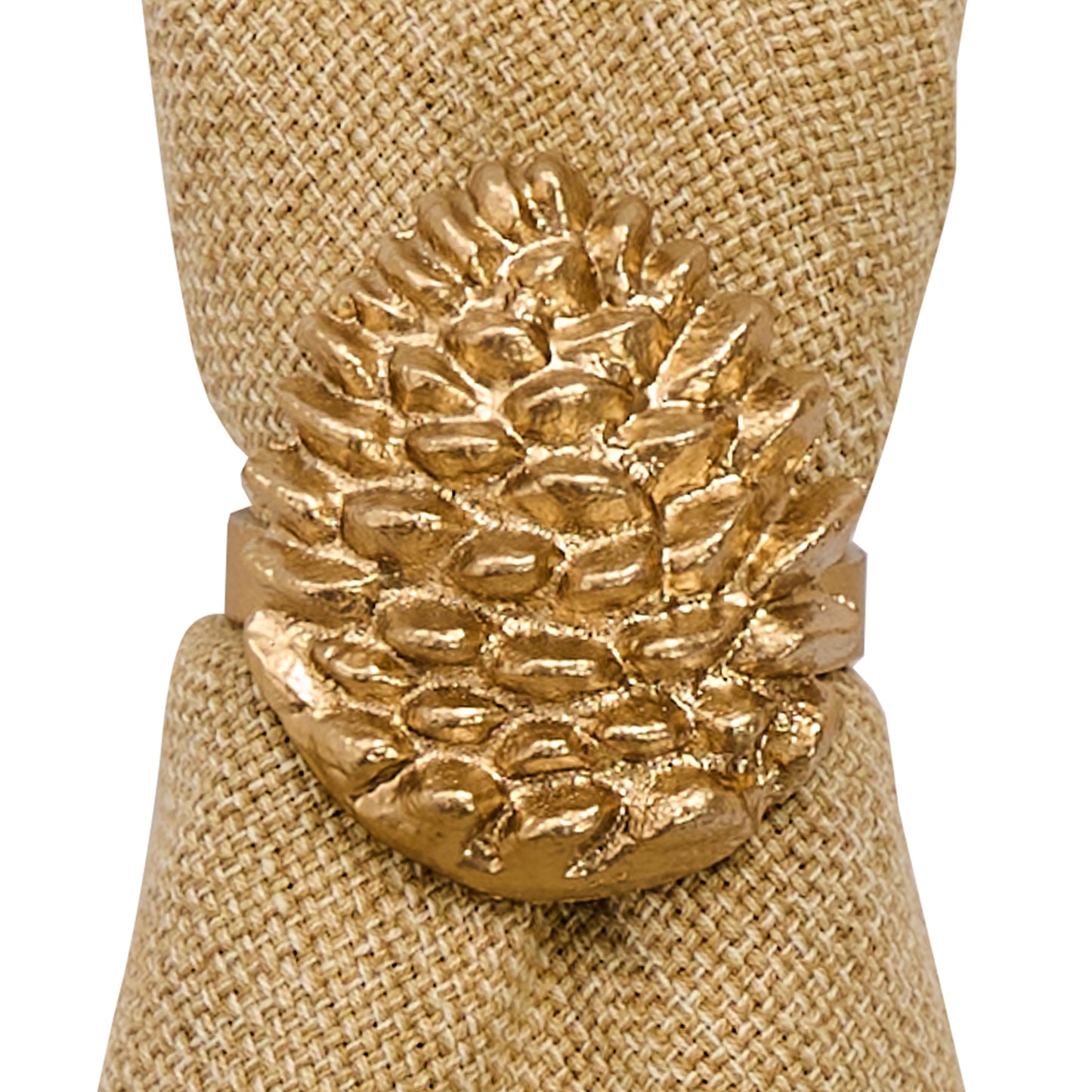 PINECONE NAPKIN RING - GOLD