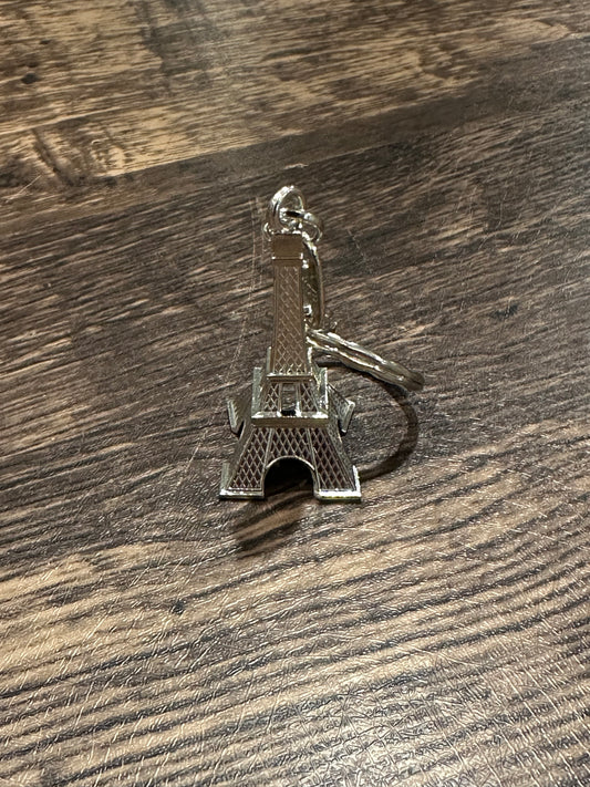 Silver Eiffel Tower Keychain