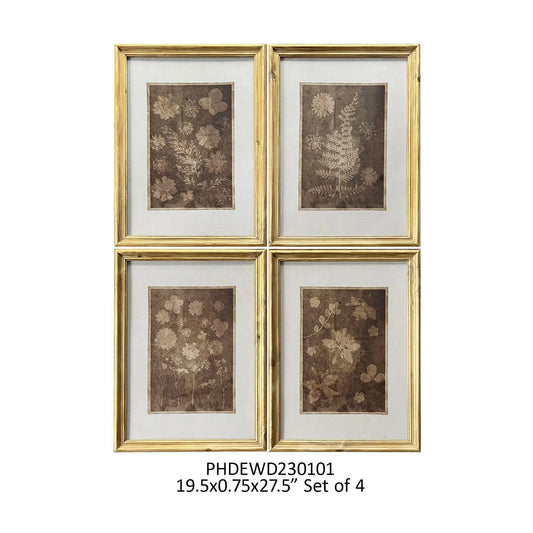 Botanical Impression Prints Set of 4