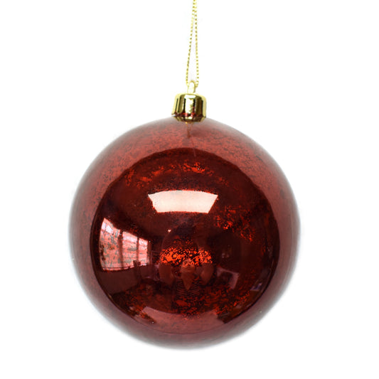 VP MERCURY BALL ORNAMENT 5.5" - BURGUNDY