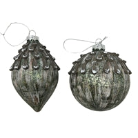 Into the Woods Glass Acorn Finial Ornament