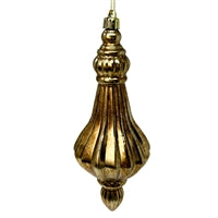 Antique Gold Lined Drop Finial Ornament 8"
