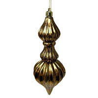 Antique Gold Lined Ornate Finial Ornament 8"