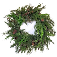 Real Touch Regal Juniper/Spruce Mixed Wreath 24"