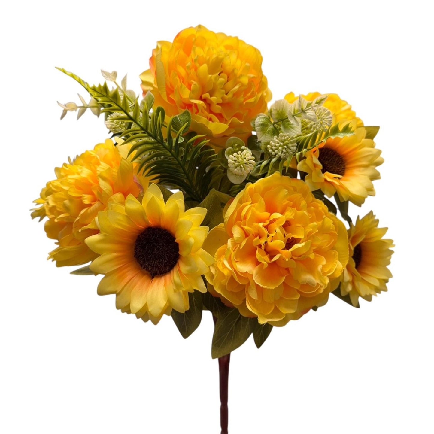 Peony/Sunflower/Foliage Bush - Yellow 22''
