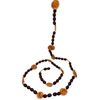 Orange Slice Smilax Leaf Garland - Orange/Red 72"