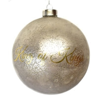 "King of Kings" Glass Ball Ornament 4.75"