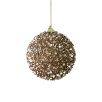 4" Dazzling Sequin/bead Ball - Champagne
