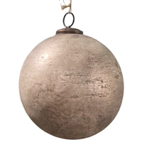 Matte Earthen Pearl Textured Glass Ball 4''