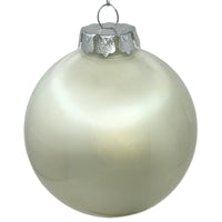 Plastic Pearl Finish Ball Ornament - Pearl 6"