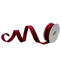 Red Velvet Narrow Ribbon With Wired Edge 1"x10yd