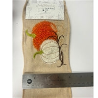 Embroidered Pumpkins (Tan/Orange/Cream )