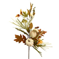Autumn Harvest Pumpkin / Gourd / Pod Spray 28"