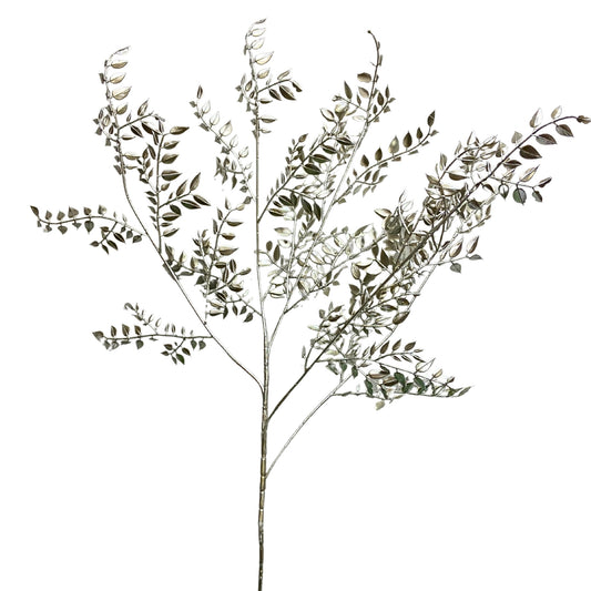 METALLIC TEA LEAF SPRAY 36" - PLATINUM