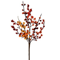 Autumn Harvest Berry Spray - Orange 28"