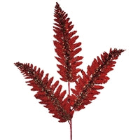 Jumbo Glitter Sequin Fern - Red/Green 34"