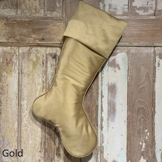25" Dupion Stocking - Gold