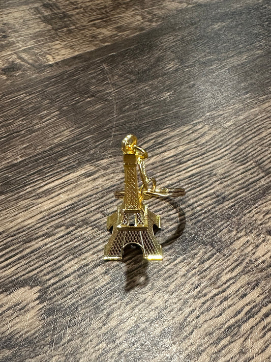 Gold Eiffel Tower Keychain