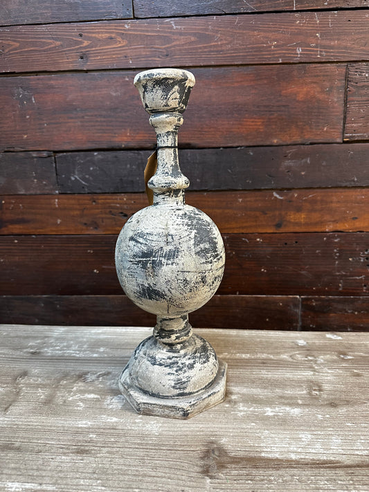 17" Wood Taper Candleholder