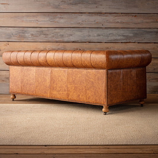 Grand Oaks Leather Chesterfield Sofa 84"
