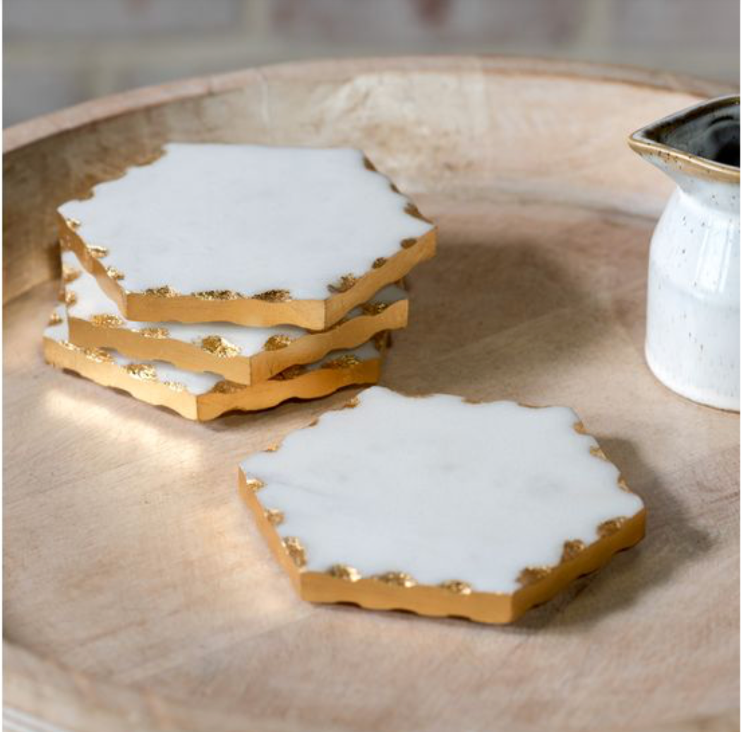 M Reed Hopper Rapanos Marble Coasters – Hopper-Reed Designs