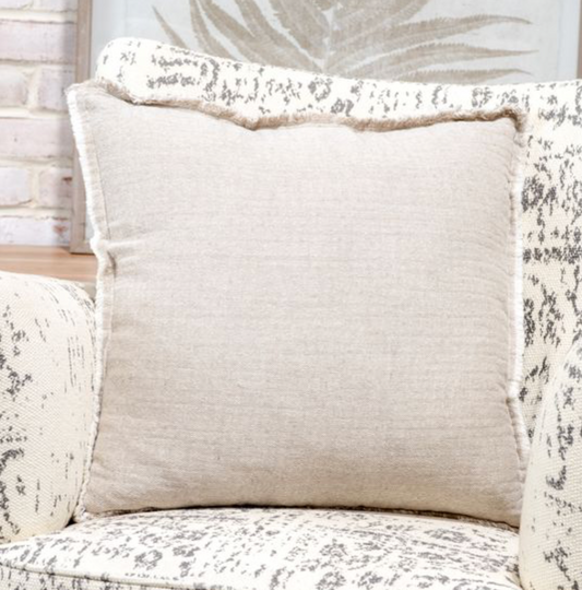 Beige Cotton Pillow
