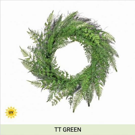 Natural Touch Fern Wreath 36"