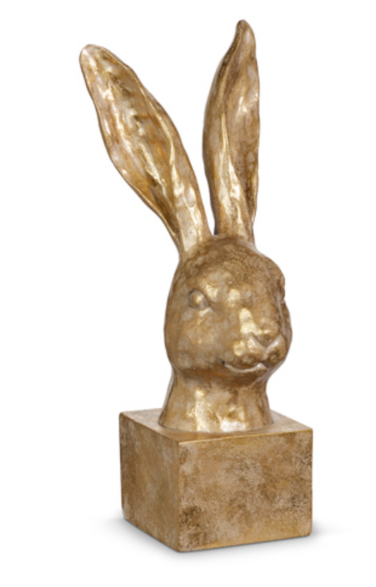 12.75" GOLD RABBIT BUST