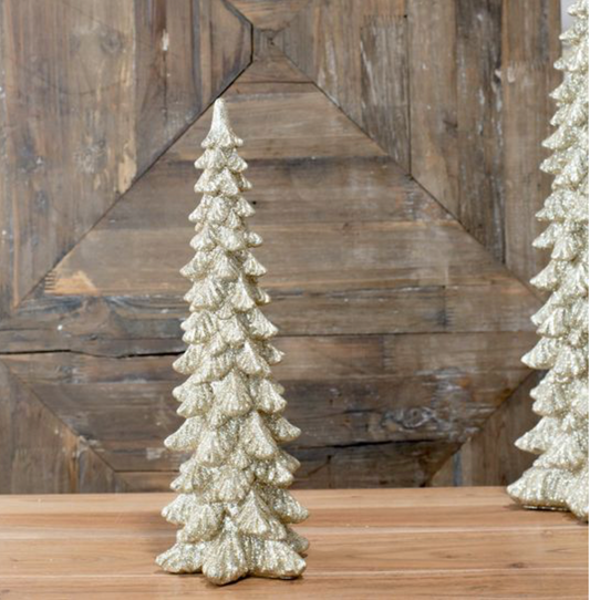 14" GOLD GLITTER TREE