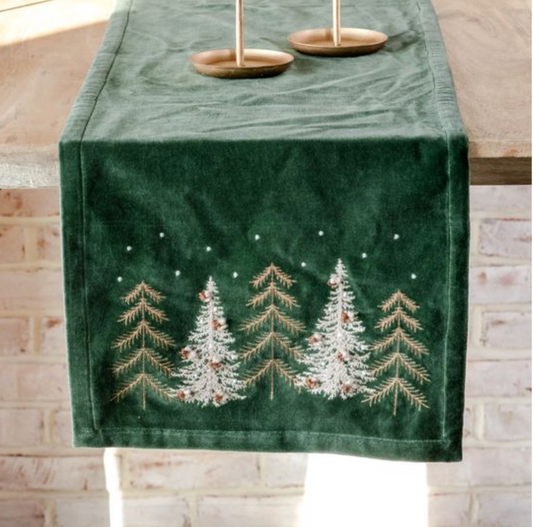 72" VELVET PINES TABLE RUNNER