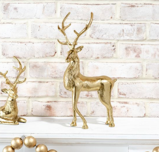14.5" GOLD BENT LEG STANDING REINDEER