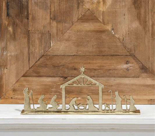 14.5" GOLD TABLE TOP NATIVITY