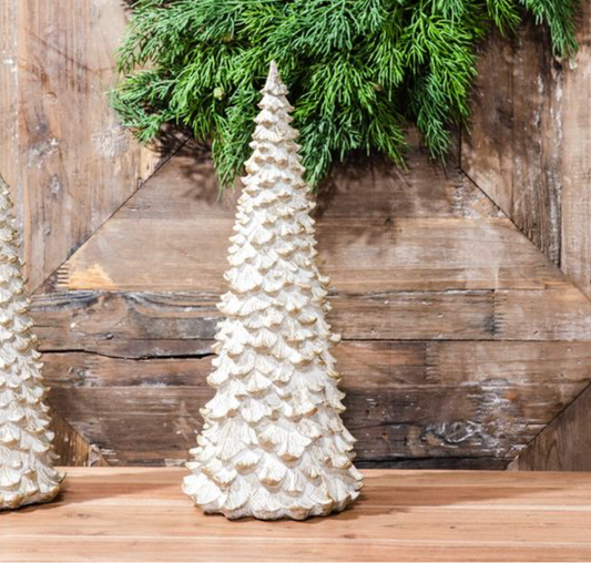 11.8" SNOWY GOLD TREE