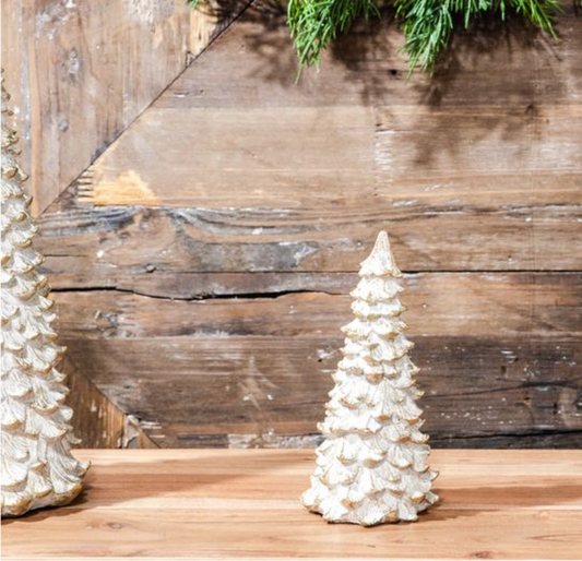 7" SNOWY GOLD TREE